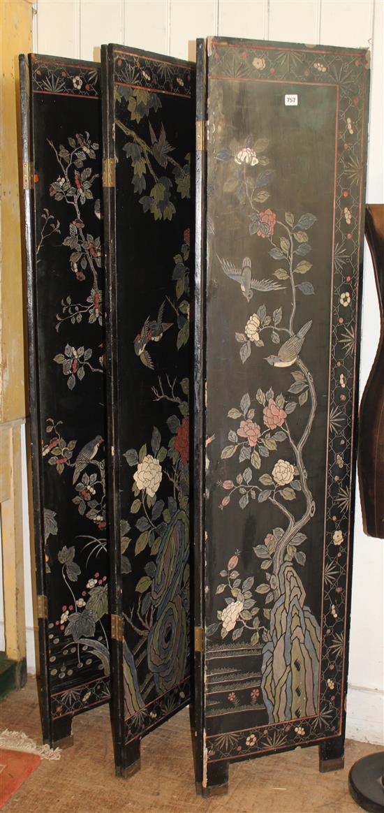 6 fold oriental screen